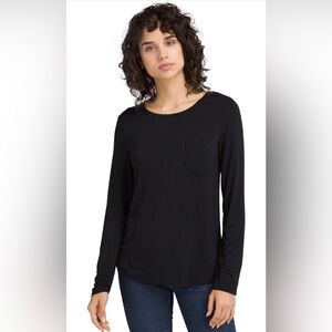 prAna Women's Foundation Long Sleeve Crew Neck Top Size L
